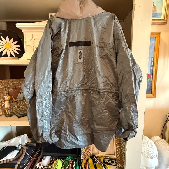 fp movement grey rainbow jacket storm chaser parka jacket Large L - Picture 3 of 7